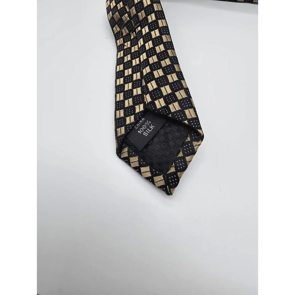 Sean John Black Gold Geometric Tie 57